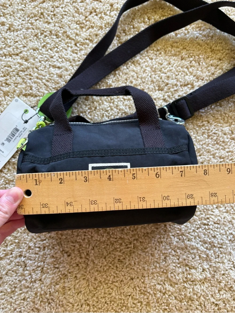 Kipling Quan Mini Duffle‎ Crossbody Bag Black Lightweight Travel Bag NWT